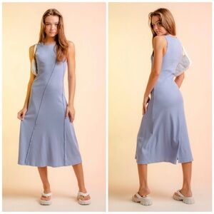 Ribbed Knit Midi Dress